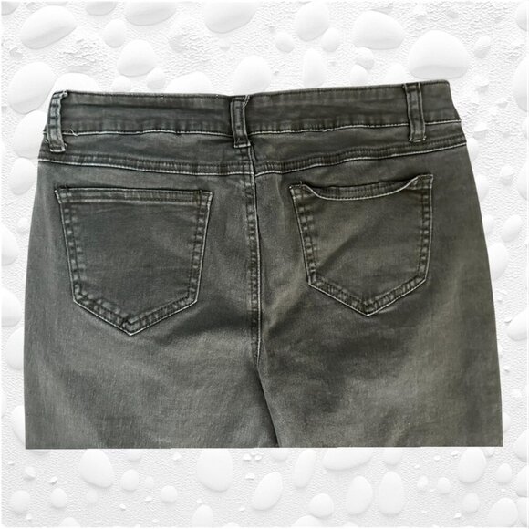 Green Skinny Leg Distressed Ripped Casual Jeans - Size 30-32" - Picture 4 of 7